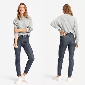 Everlane The Skinny High Rise Rigid Dark Wash Ankle Jeans 31